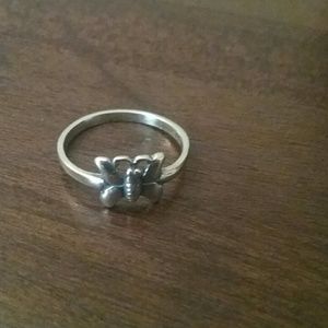 .925 Sterling Silver Butterfly Ring Size 6